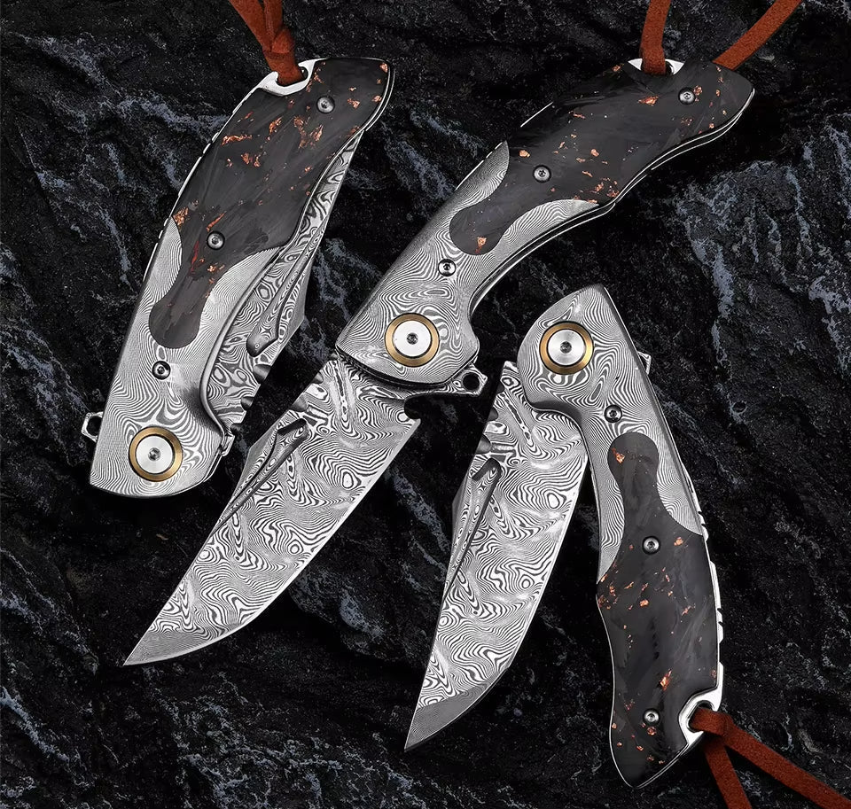 Damascus Pocket Knife - Damascus Steel Folding Knife