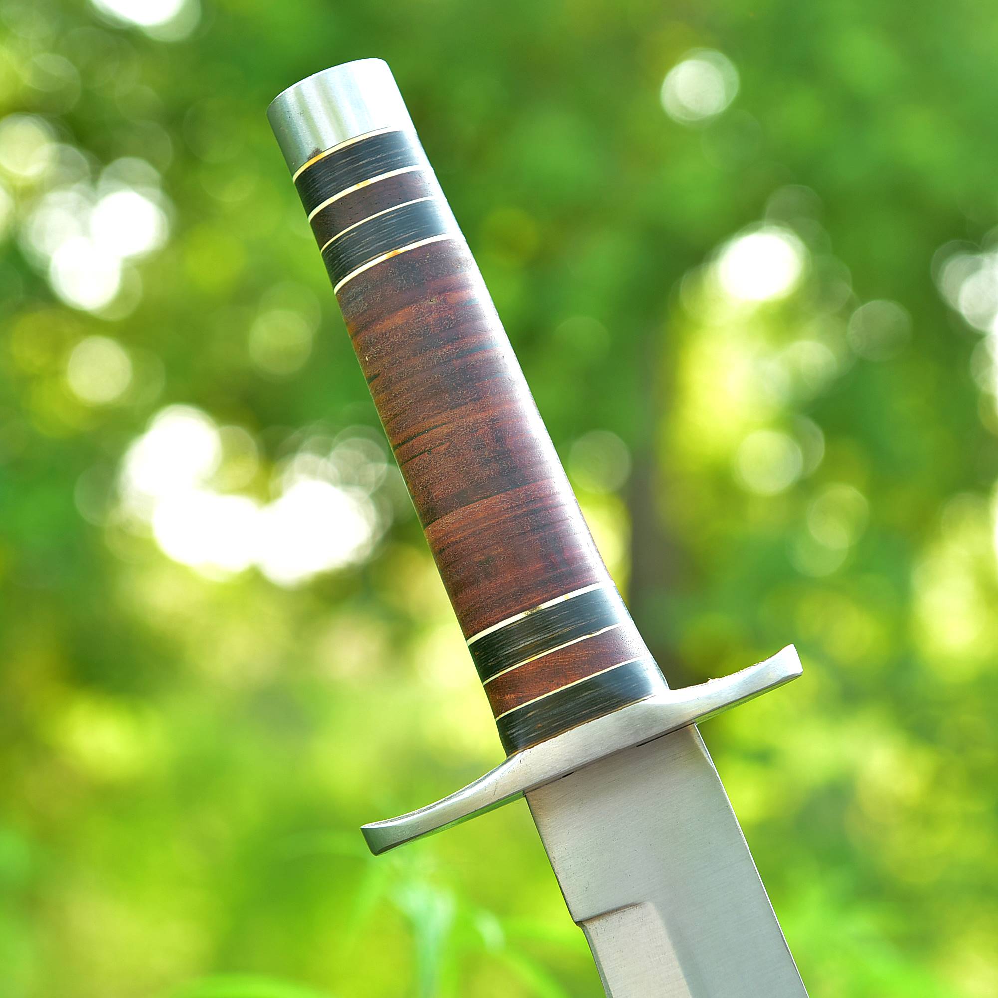 Longreach Ranger Sword – Full-Length Satin Blade Field Sword with Leather Grip & Shoulder Sheath {FREE GIFT}