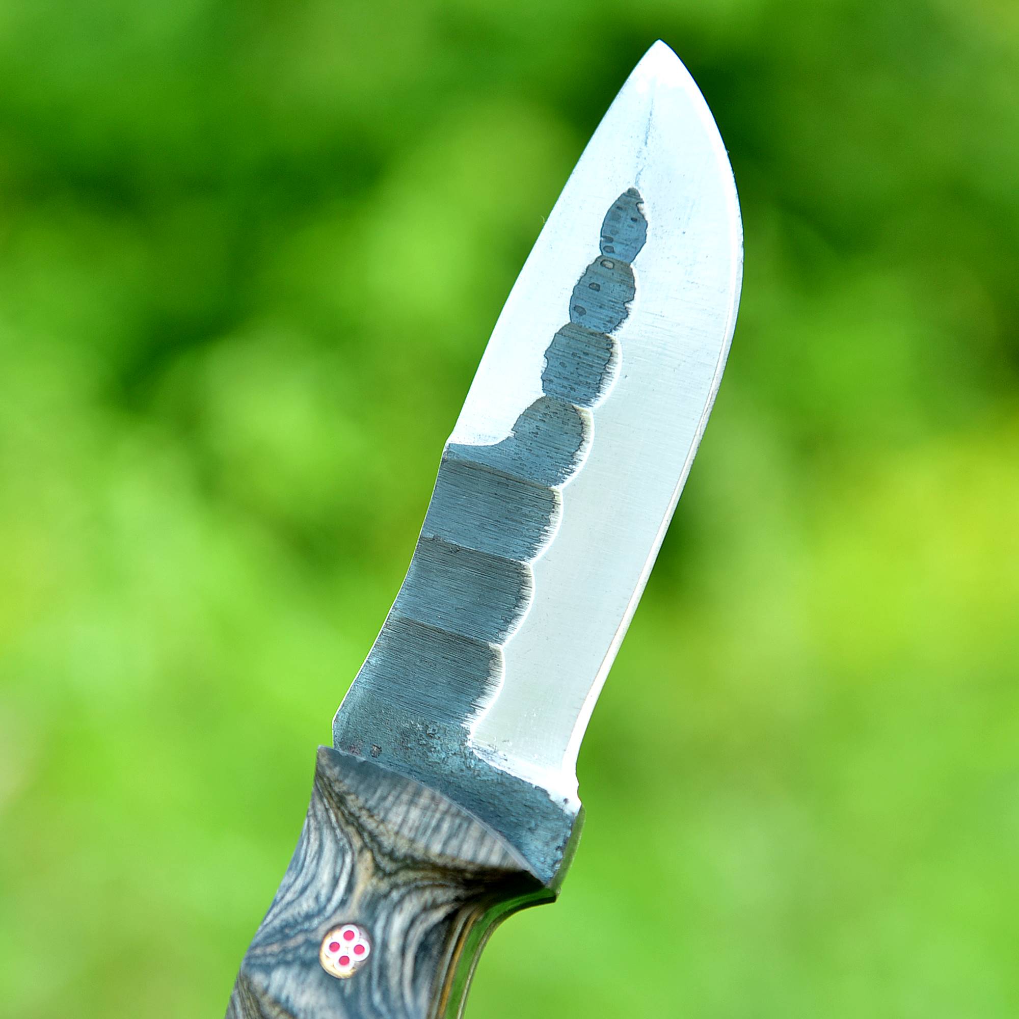 Stonewash Tracker Elite Fixed Blade Knife – Rugged Stonewashed Utility Blade with Sculpted Handle {FREE GIFT}