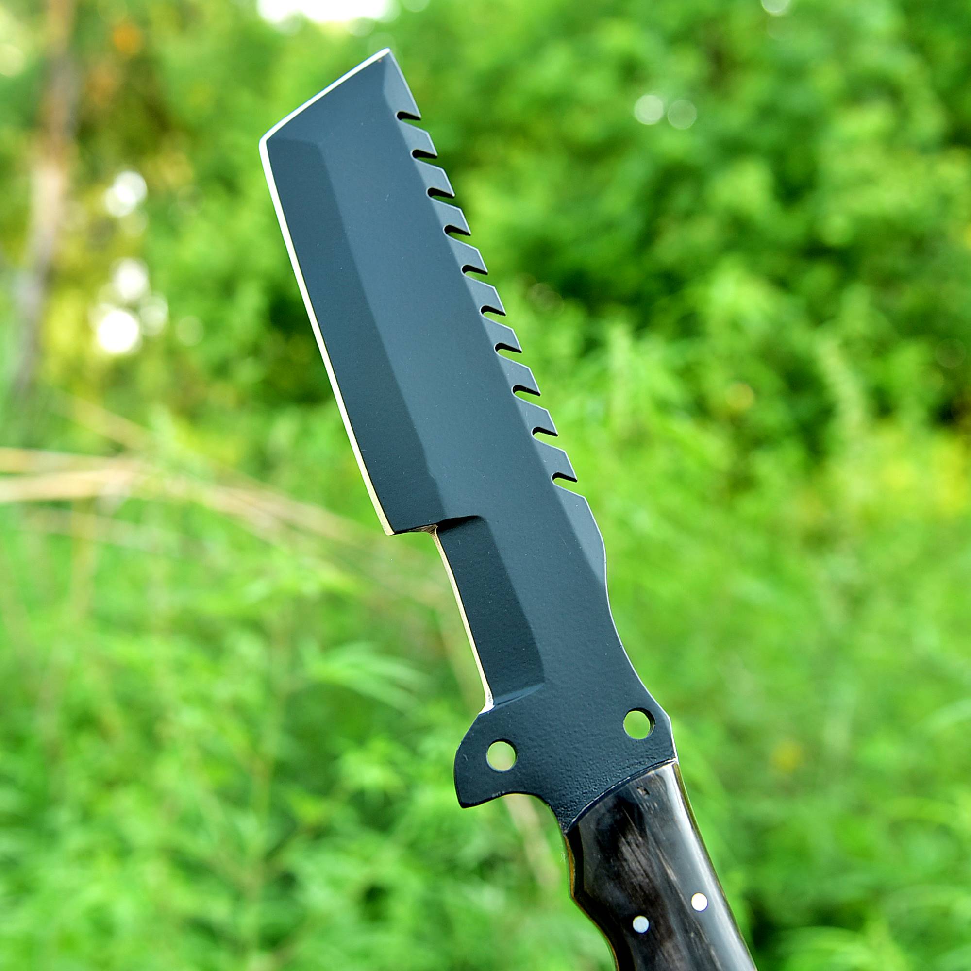 Night Raider Tactical Fixed Blade Knife – Matte Black Serrated Survival Blade with Ergonomic Grip {FREE GIFT}
