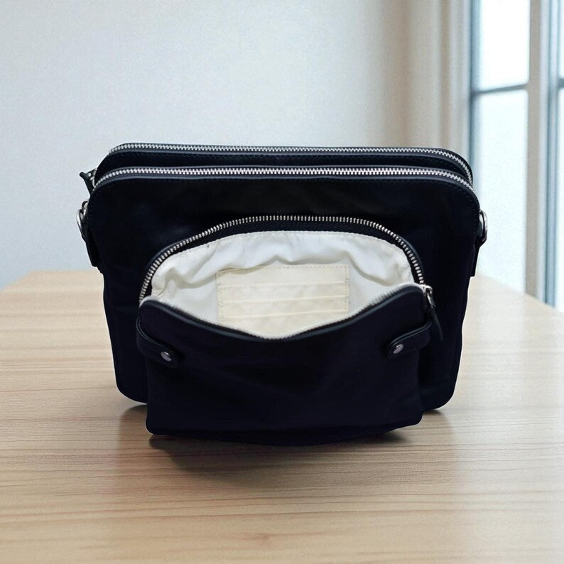 Midnight Executive Leather Messenger Bag for Men – Black Genuine Office Laptop Shoulder Bag for Professionals {FREE GIFT}