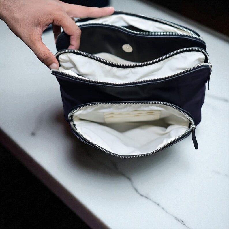 Midnight Executive Leather Messenger Bag for Men – Black Genuine Office Laptop Shoulder Bag for Professionals {FREE GIFT}